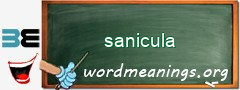 WordMeaning blackboard for sanicula